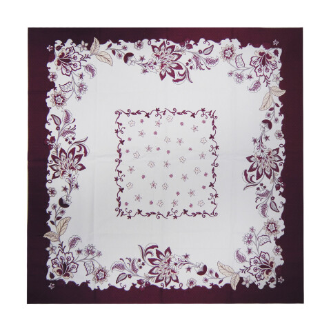 Mantel Atenas Dohler 78 x 78 cm 100% Algodón Arabesco Rojo