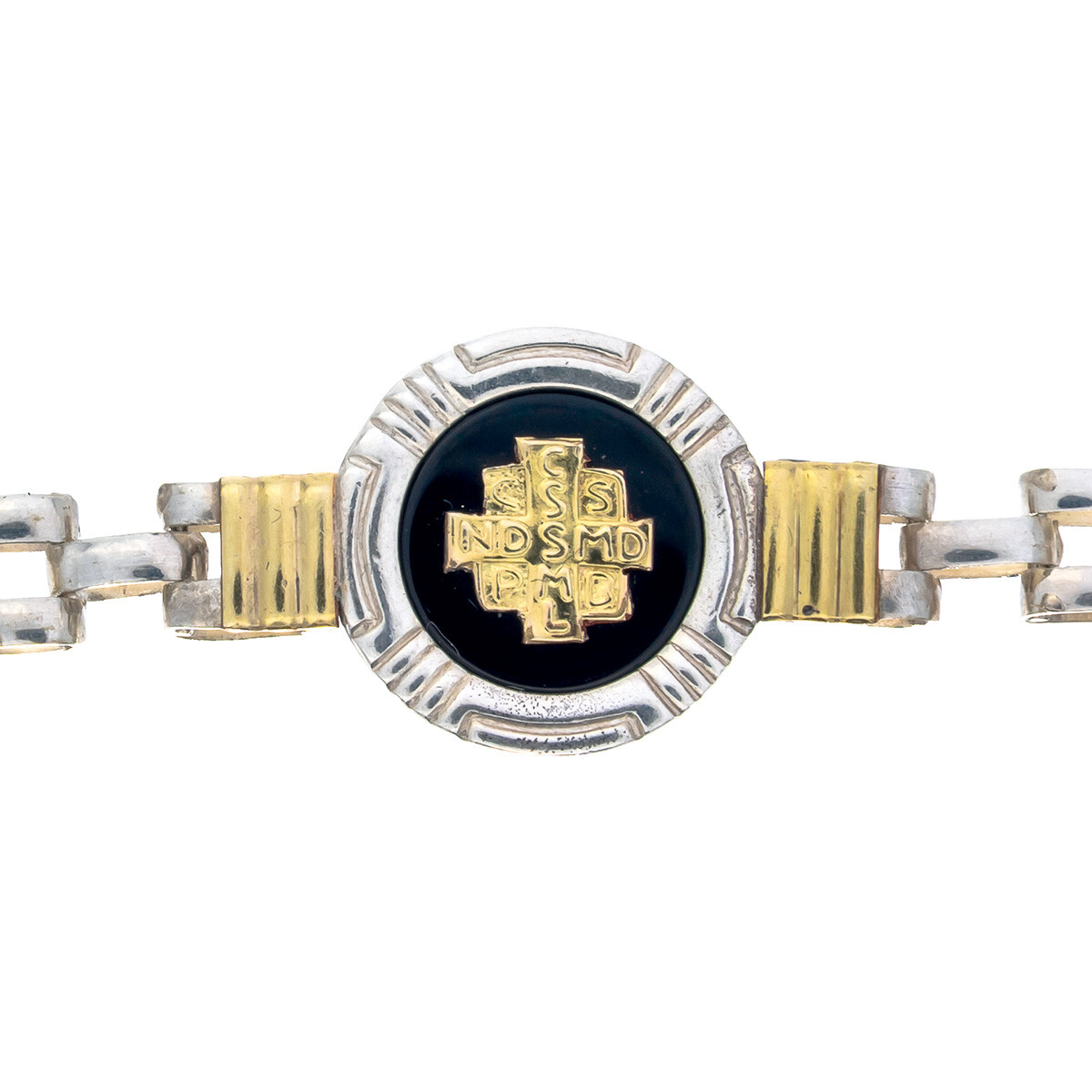 Pulsera Plata 925, double y onix, SAN BENITO 