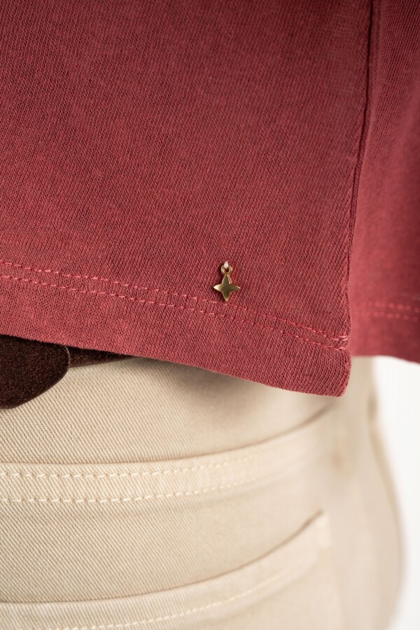 Remera Algodón Burgundy