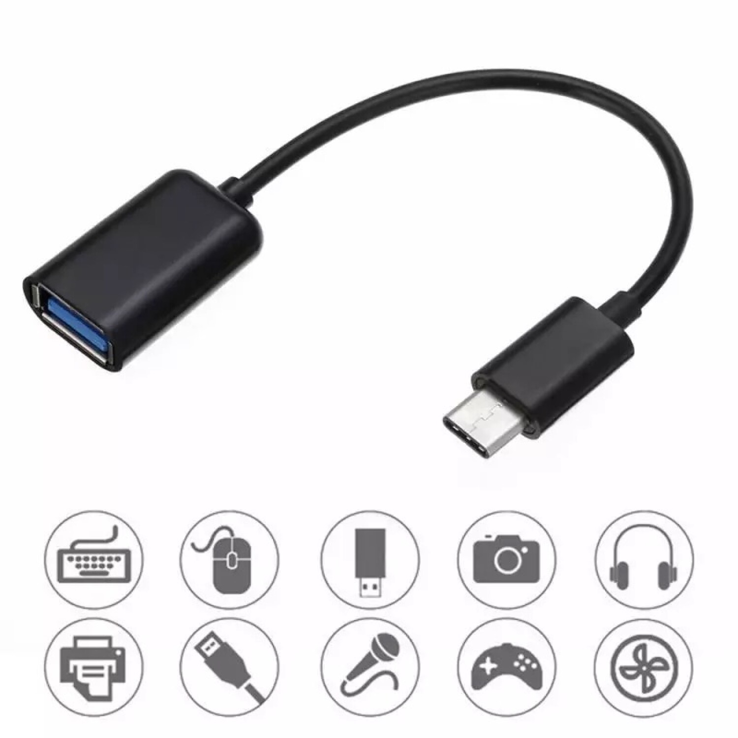 Adaptador Micro USB a tipo C (3 PCS) color negro