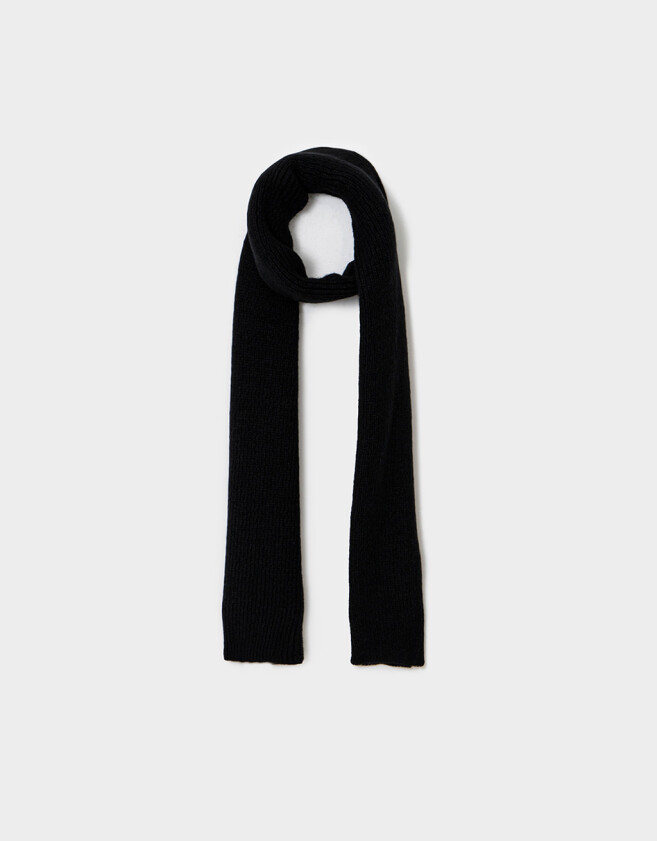 Bufandas Clasico Bufanda De Lana - Negro