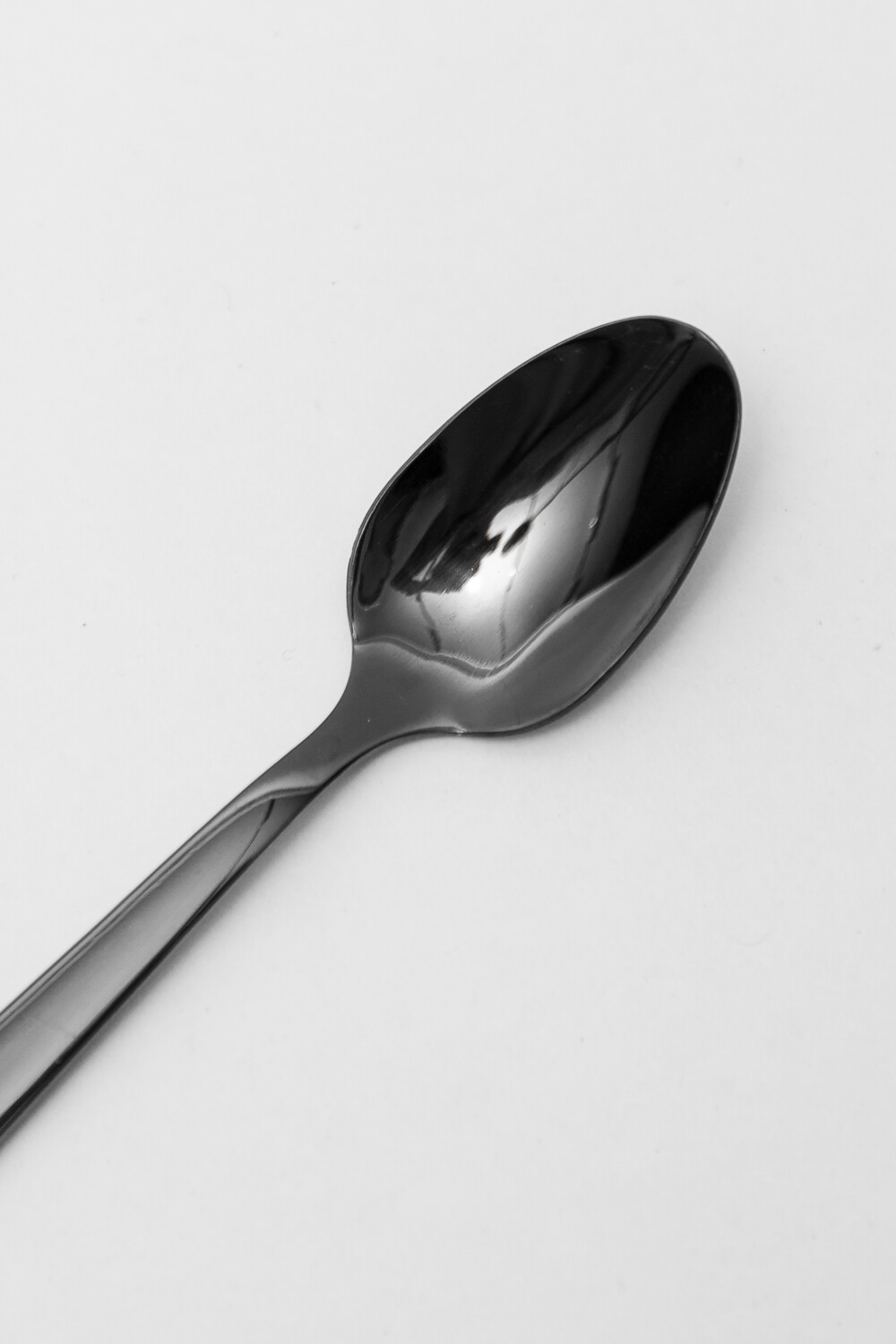 Cuchara Para Café Asher Set 4un. Negro Brillante Color Unico