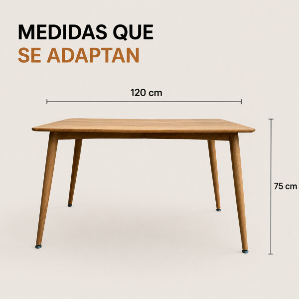 Mesa Comedor Combohome Eames Margot Rectangular 120 X 80cm Marrón 1