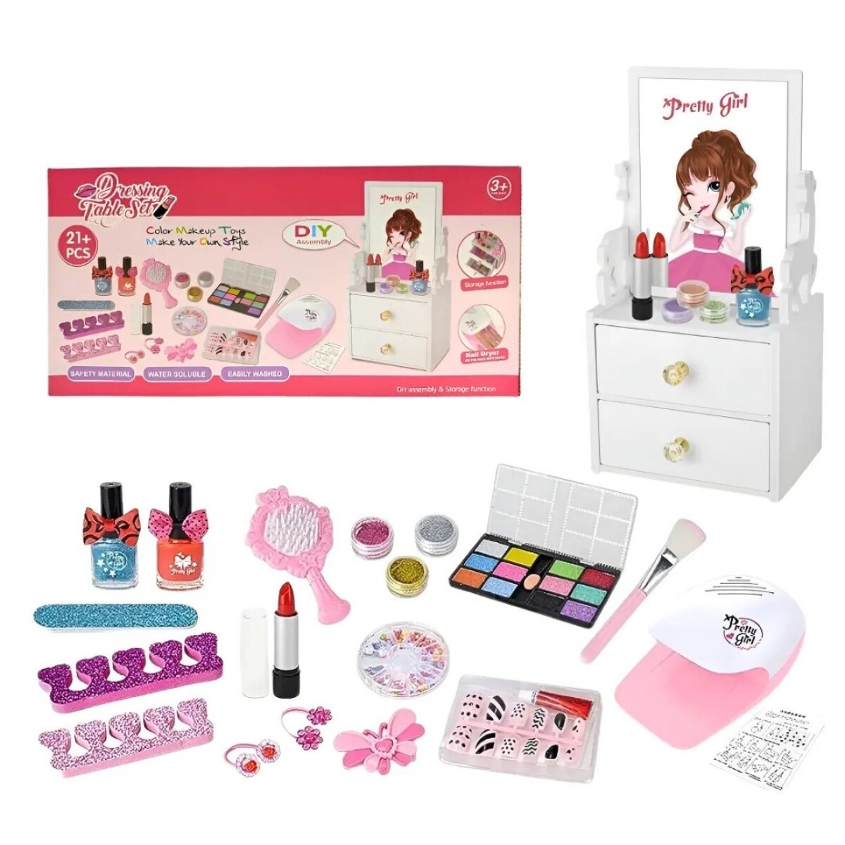 Set Tocador De Maquillaje Infantil 