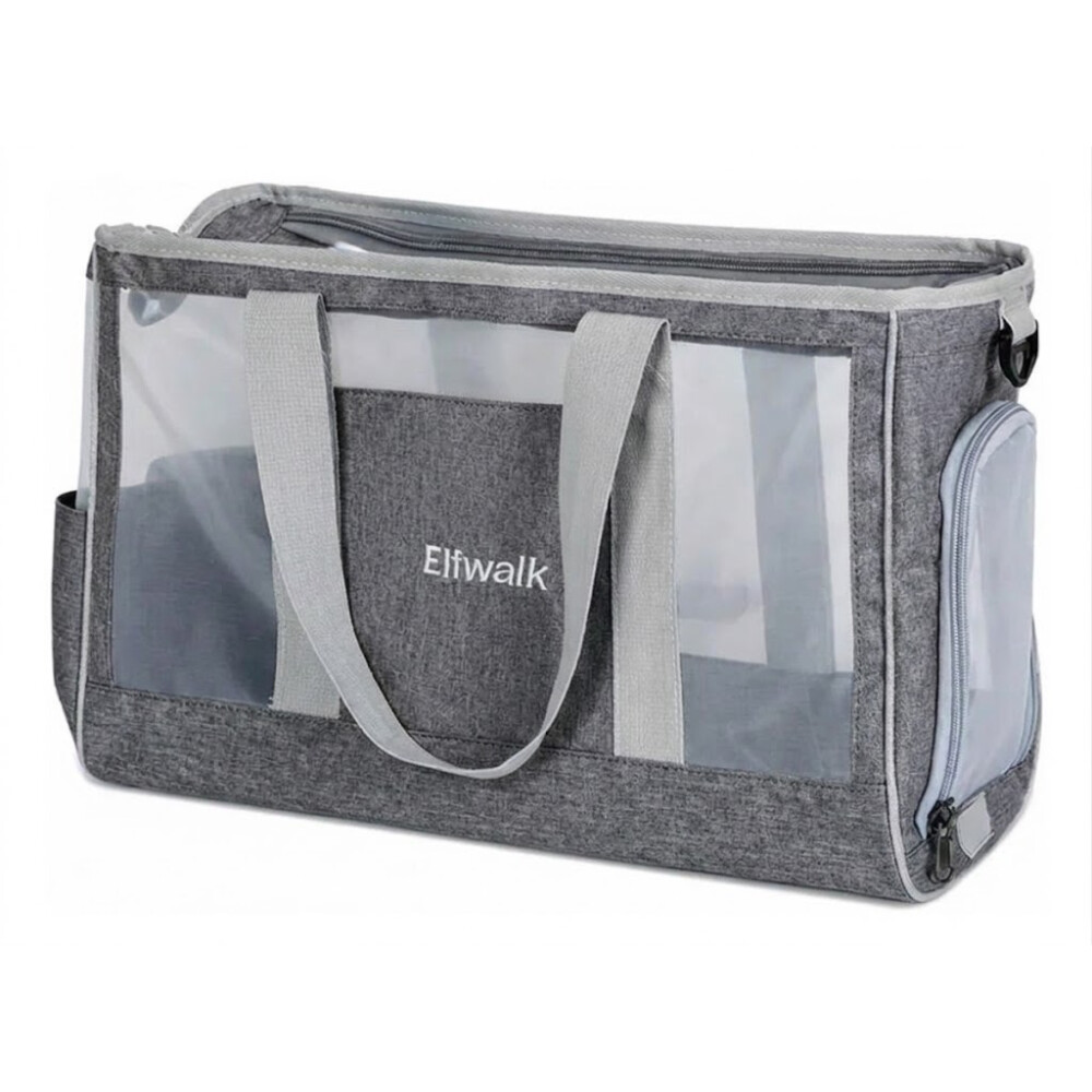 Bolso Transportador De Mascotas Ventilado Y Seguro GRIS