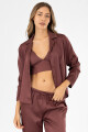 Pijama tres saten Bordeaux