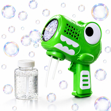Pistola Burbuja Automatica Burbujero Juguete Recargable Dinosaurio