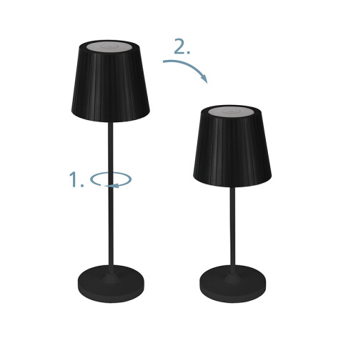 Lámpara de mesa inalámbrica USB 3 tonalidades IP44 EG2404
