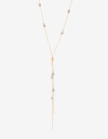 Collares Largos Perla Collar Largo Corbatero Perla Sintética - Dorado