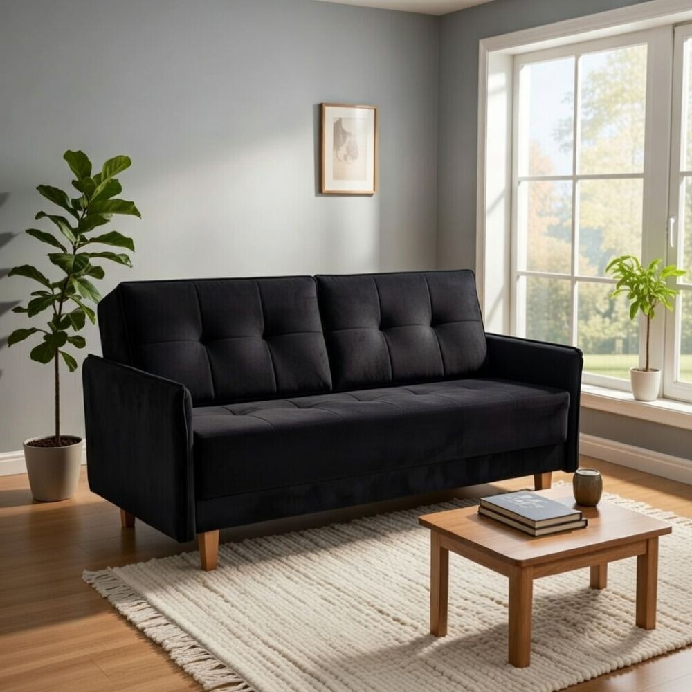 SILLÓN - SOFA CAMA NEGRO