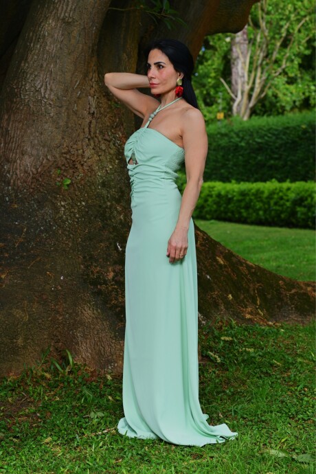 Vestido largo Ginevra Verde Agua
