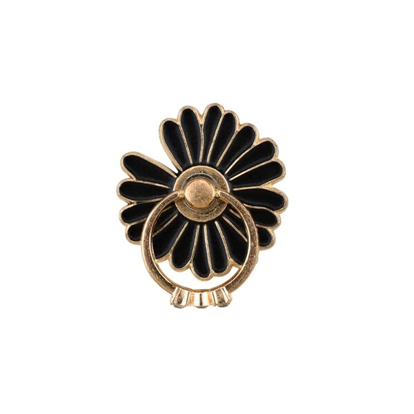 Anillo para celular diseño flor color negro Anillo Para Celular Diseño Flor Color Negro