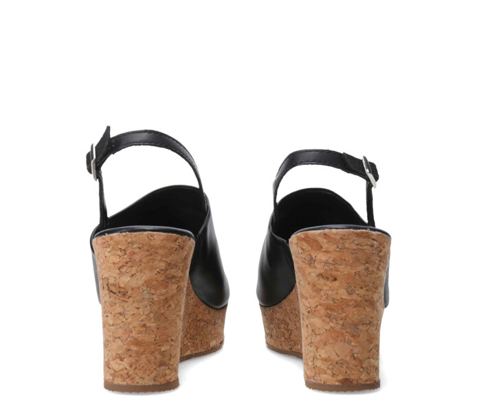 Sandalia con plataforma Preto