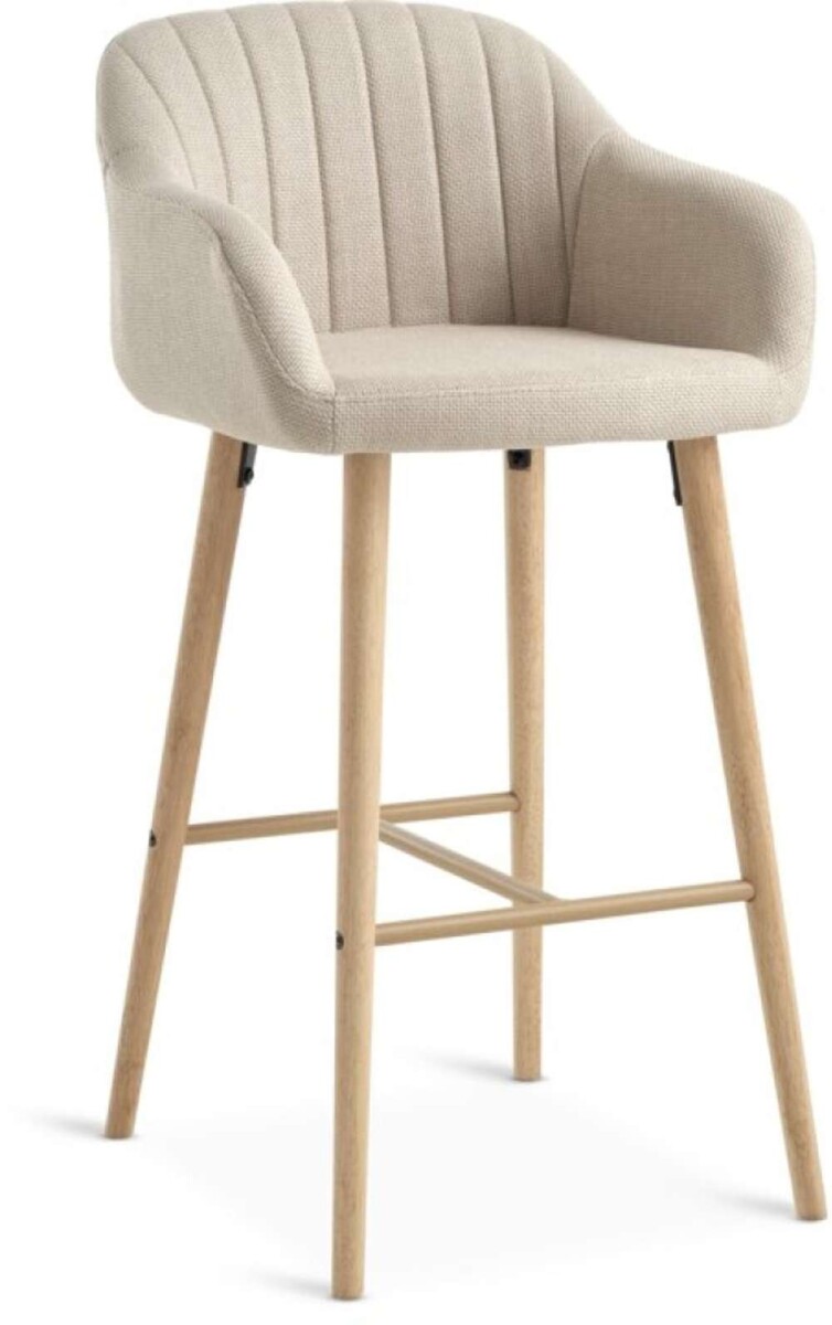 Taburete De Bar Adslev Tela - Beige/Color Roble 