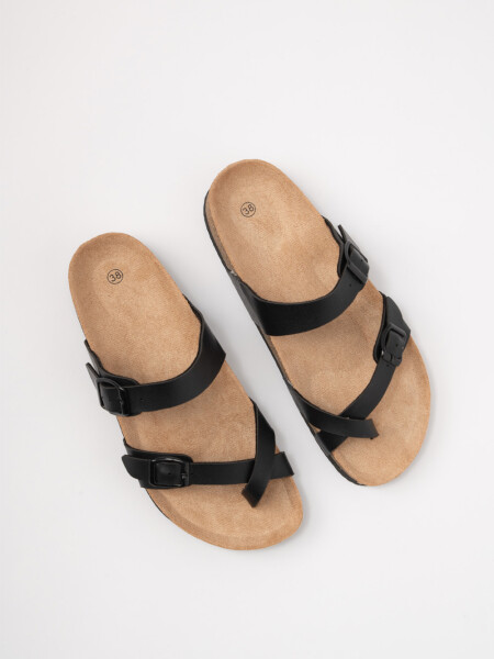Sandalias Tiras Negra