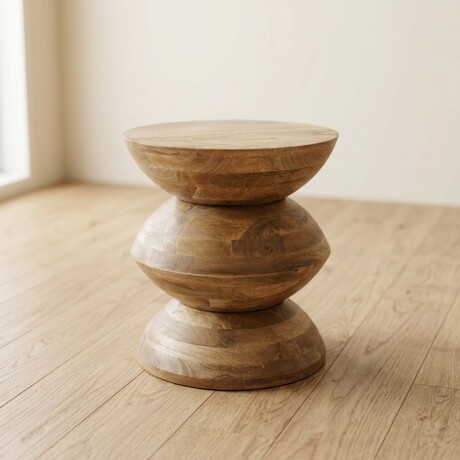 MESA LATERAL MADERA-DE-MANGO NATURAL-BEIGE JAIPUR NATURAL