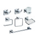 Set De Accesorios Cuadrado Metal Linea Zinc Color Cromo
