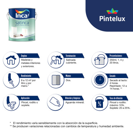 SATINCA BLANCO TIZA - 4LTS N/A