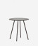 Mesa redonda de exterior Montjoi de acero con acabado gris Ø 70 cm