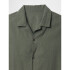 V-SS STANDARD LINEN COTTON RESORT COLLAR MESCULEN GREEN