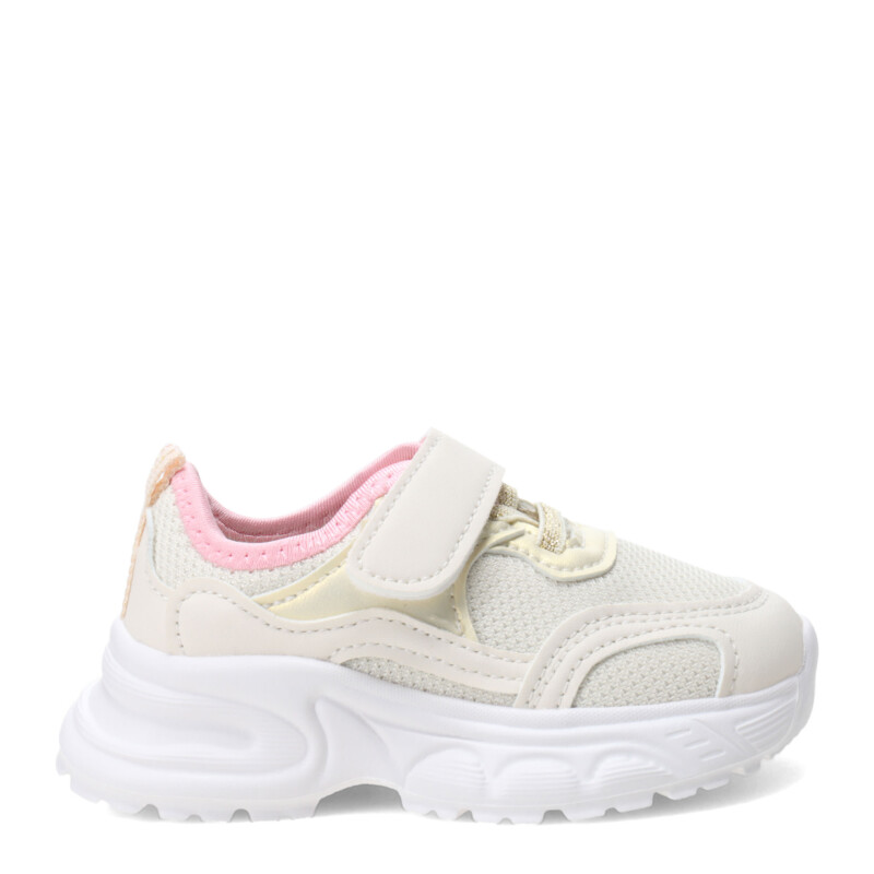 Championes de Niña MINI Miss Carol FLIPPER con velcro Beige