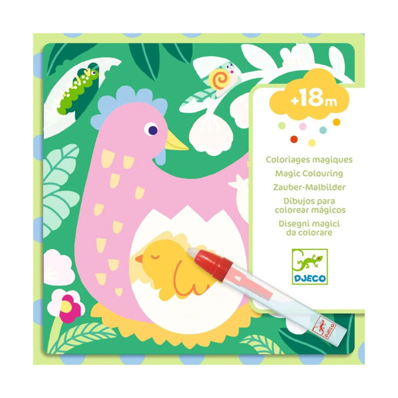 Colorear con magia usando agua: Animales bebés del jardín Colorear con magia usando agua: Animales bebés del jardín
