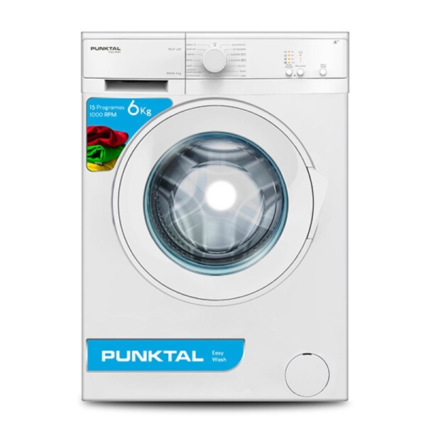 LAVARROPA CARGA FRONTAL 6Kg. 15 OP. 1000 RPM blanco