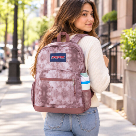 Mochila Escolar p/ Laptop Jansport Cross Town Plus Original Mahogany Haze White