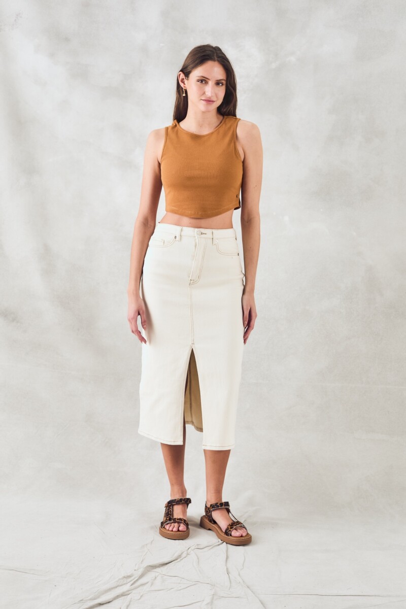 Top Algodón Ribb Cobre