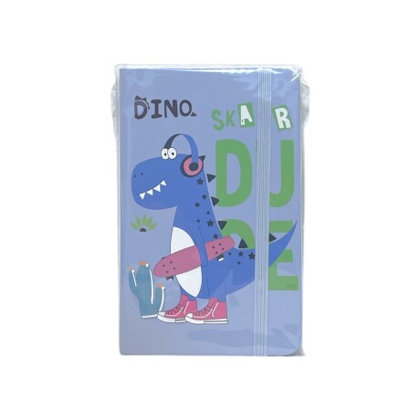 Cuadernito Dino Azul