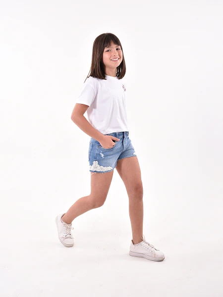 SHORT SAM AZUL CLARO