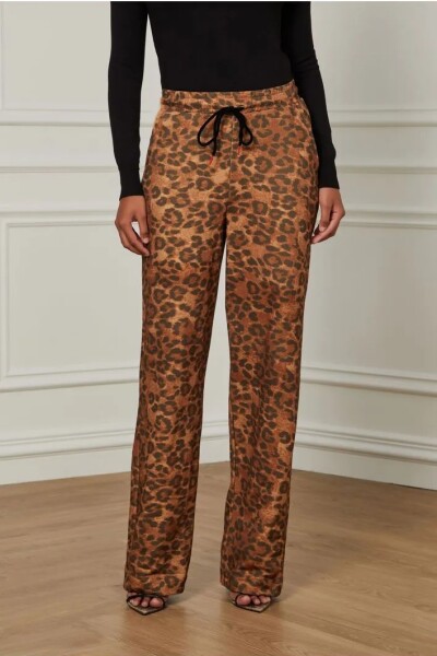 Pantalón recto Leopardo