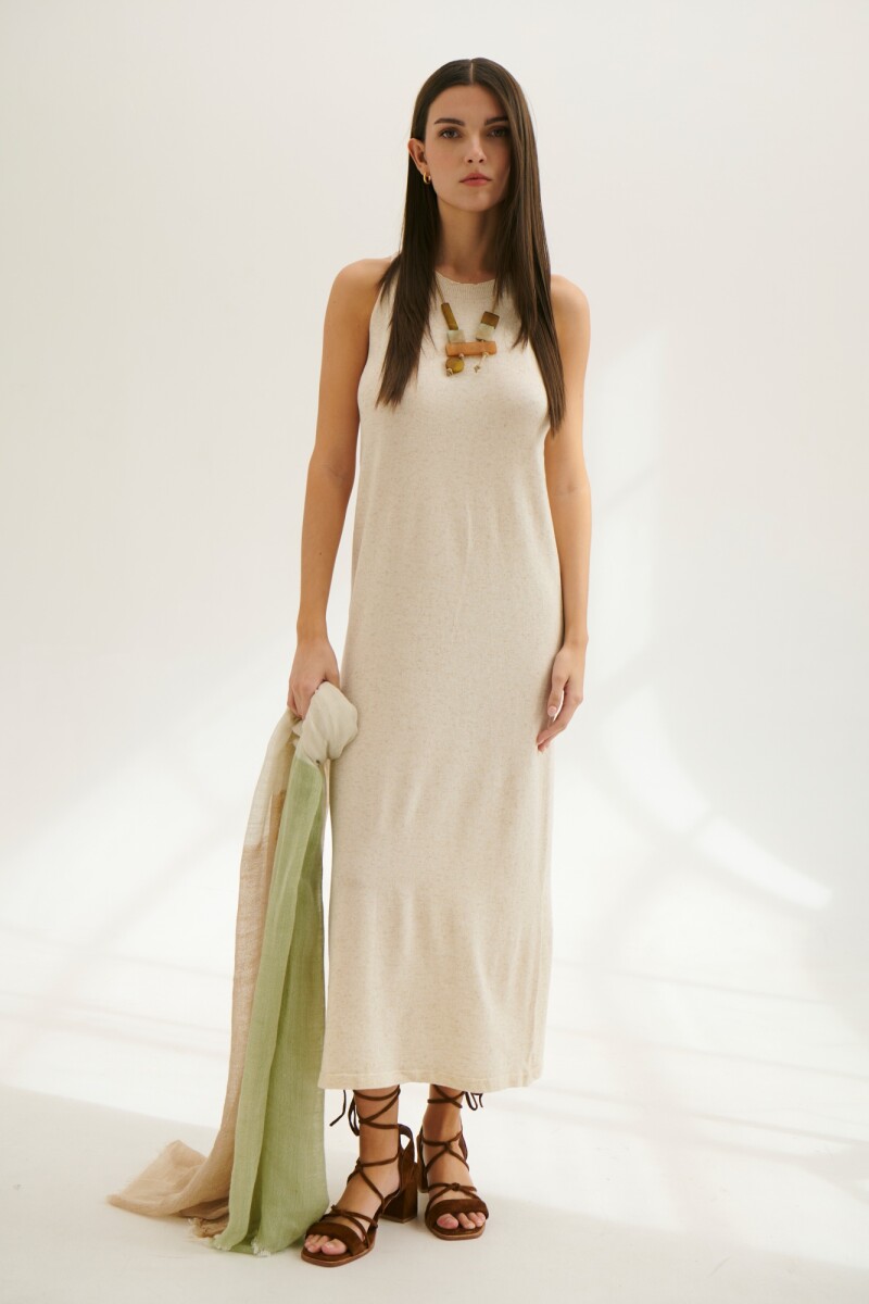 VESTIDO TEJIDO TANIA NATURAL