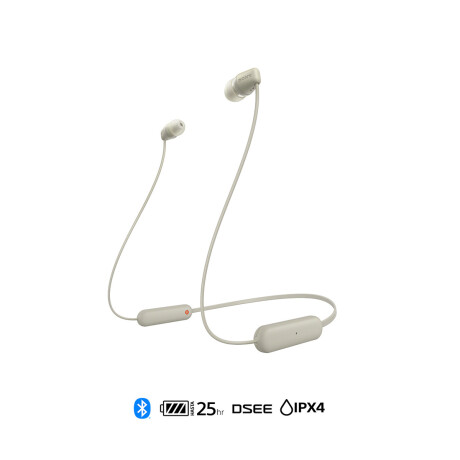 Auriculares Bluetooth Inalámbricos In Ear Sony Wi-c100 BEIGE