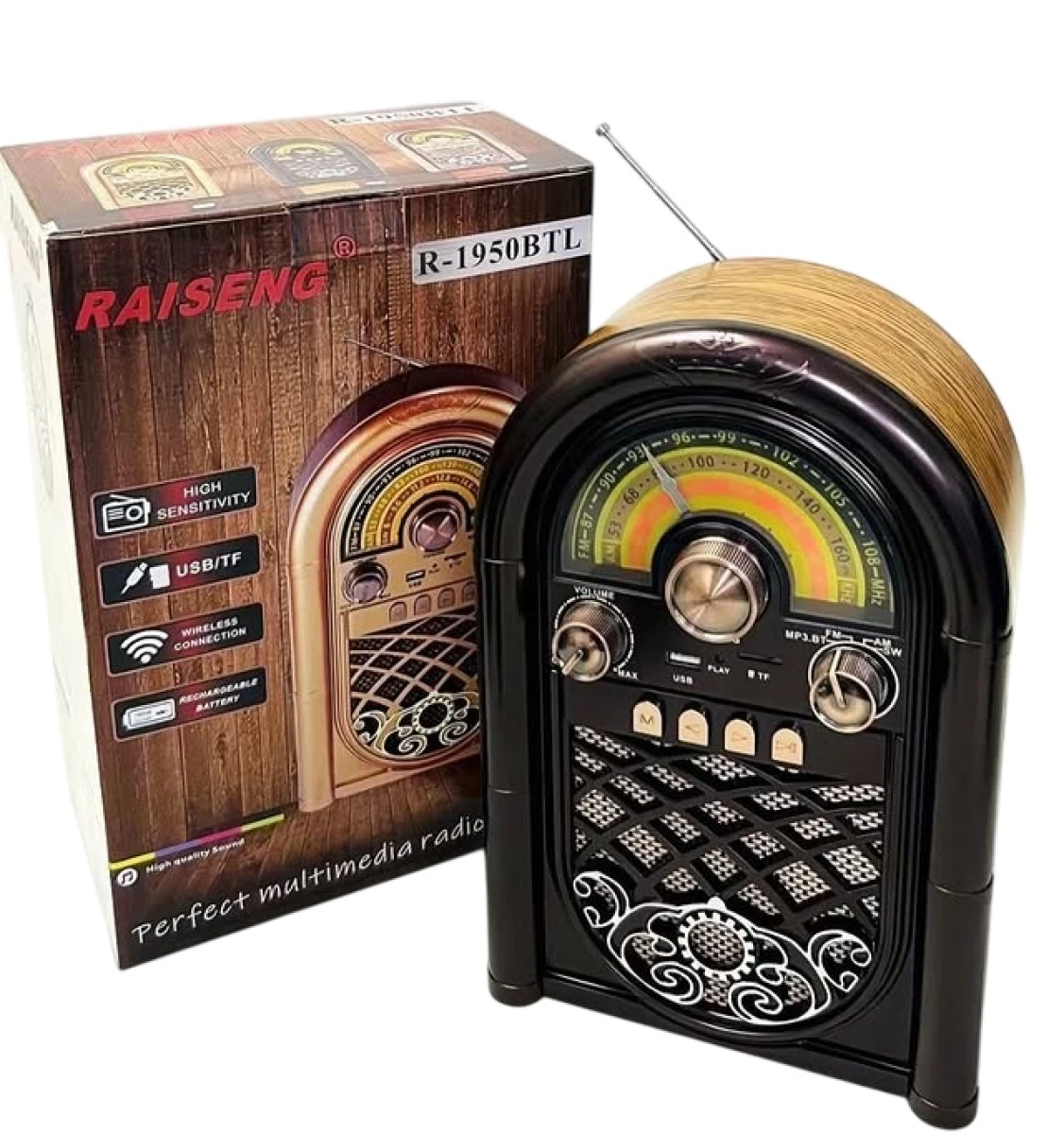 Radio Vintage Fm/am/sw R1950BT - NEGRO 