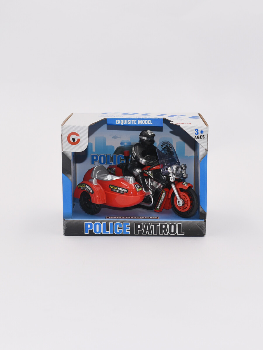 MOTO POLICIA C/CONDUCTOR - ROJO 