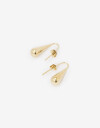 Aros Colgantes Cortos Metal Aros Corto De Acero - Dorado
