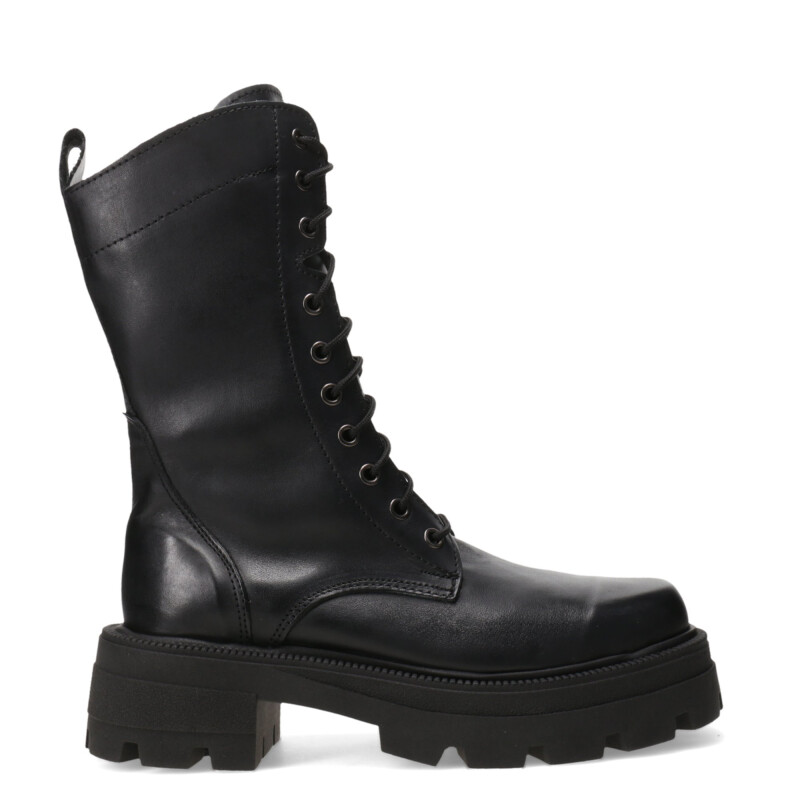 Botas de Mujer Miss Carol YUN acordonada de cuero Negro