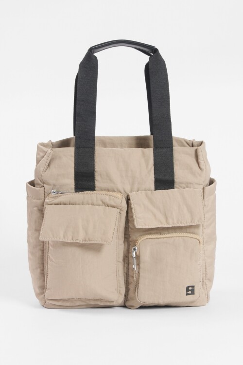 Shopper bolsillos topo