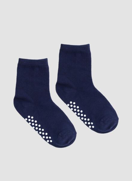 Medias lisas con antideslizante Azul