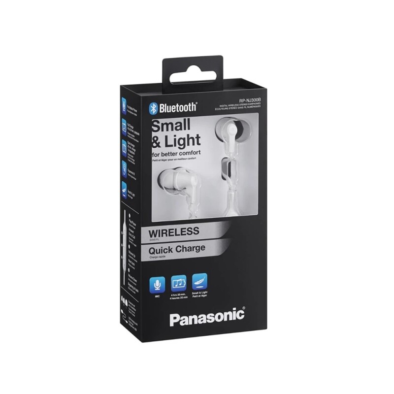 AURICULARES IN EAR BT PANASONIC RP-NJ300BE WH AURICULARES IN EAR BT PANASONIC RP-NJ300BE WH