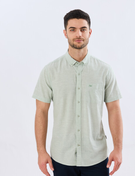 CAMISA LISA DE LINO Menta