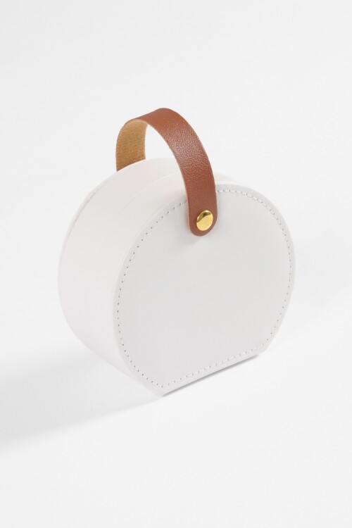 Alhajero organizador circular con strap blanco