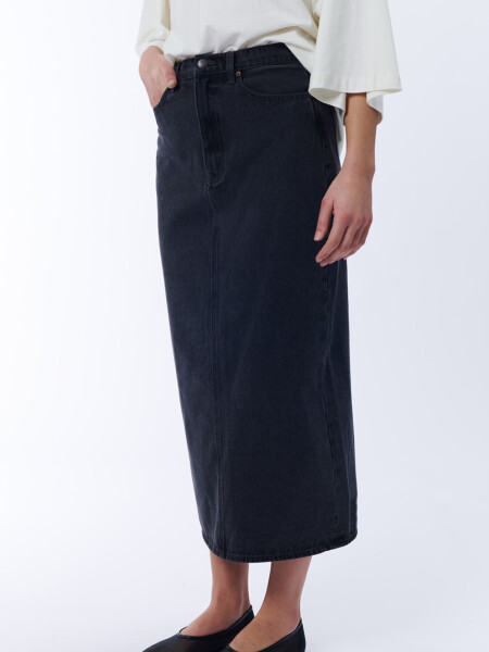 Pollera jean larga Gris