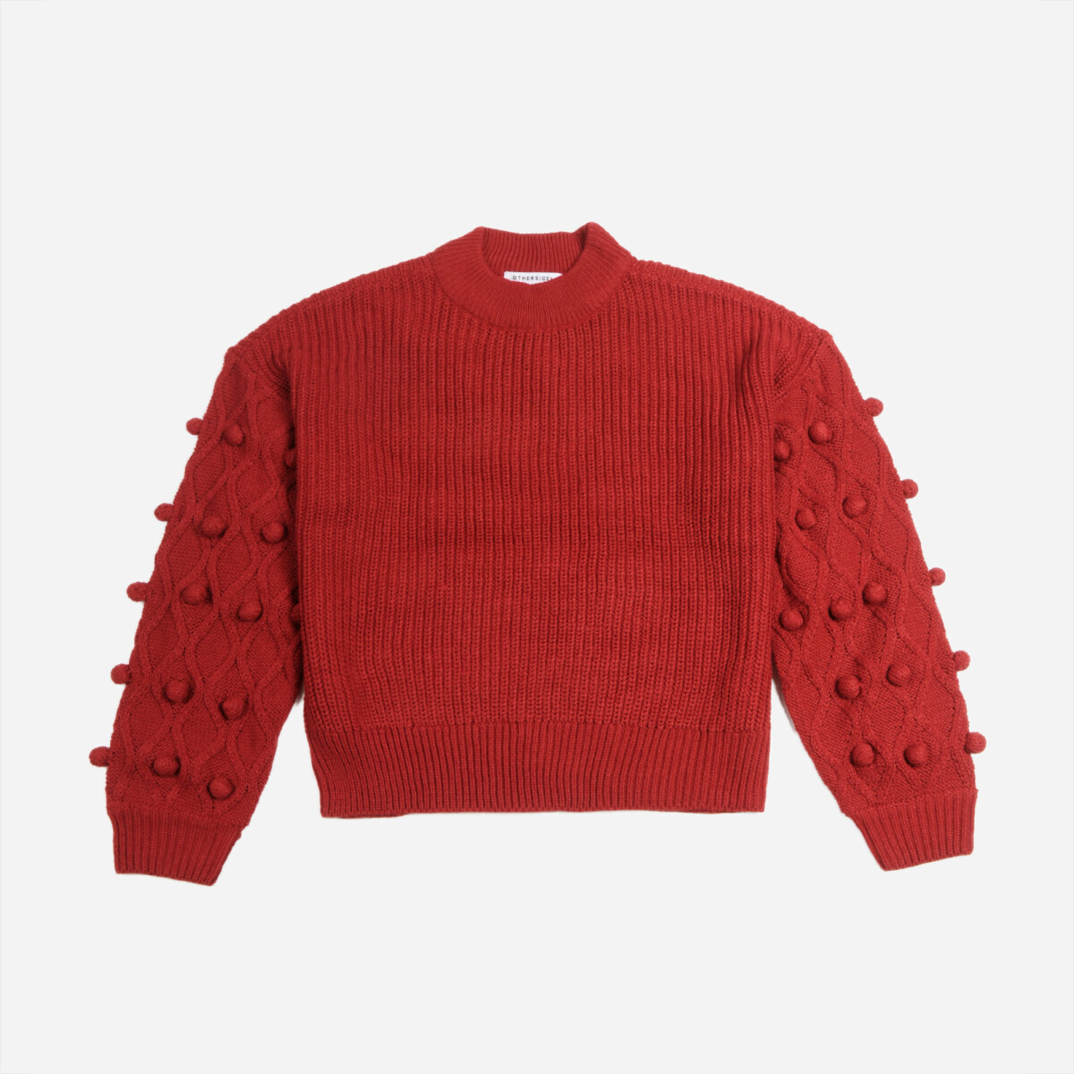 Sweater con estructura en mangas - Mujer - ROJO 