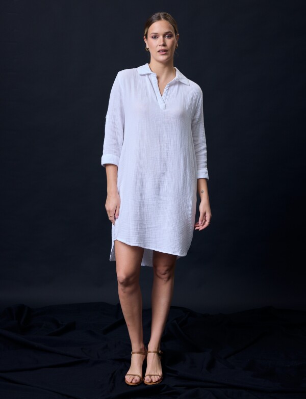 Vestido Algodon BLANCO