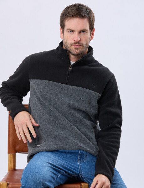 BUZO POLAR BICOLOR Negro