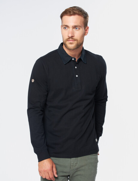 REMERA POLO LISA Negro