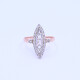 Anillo oro 18k antiguo marquiz con diamantes. Anillo oro 18k antiguo marquiz con diamantes.