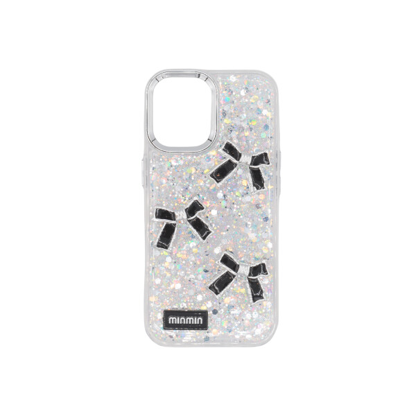 Protector para iPhone 17 brillos con lazos en relieve Protector Para Iphone 17 Brillos Con Lazos En Relieve
